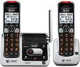 Black cordless phones with extra-large LCD display, extra-large buttons with backlit keys and  visual ringing indicator
