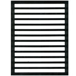 Black vinyl letter guide on white background to show high contrast.