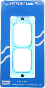 Rectangular Opti-Visor 3 Diopter lens plate shown in blue packaging.