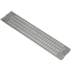 Silver braille slate 4 lines/ 24 cells on white background